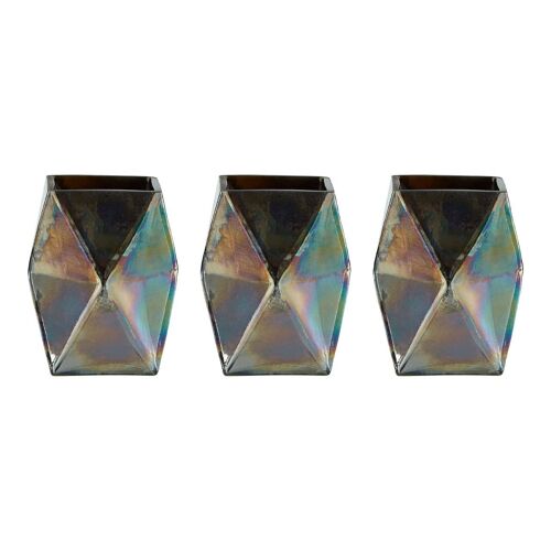 Rambia Set Of 3 Oil Slick Candle Holders