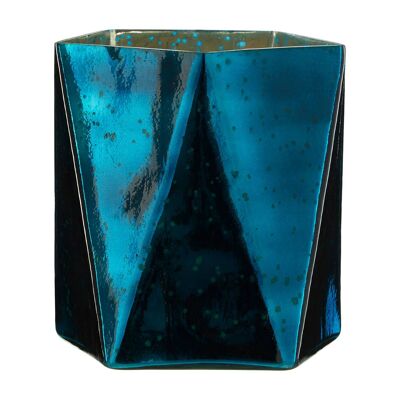 Rambia Small Blue Glass Candle Holder