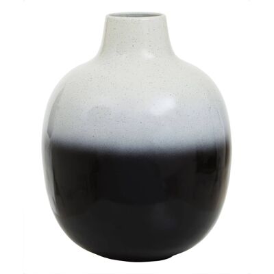 Ramus Large Black and White Ombre Vase