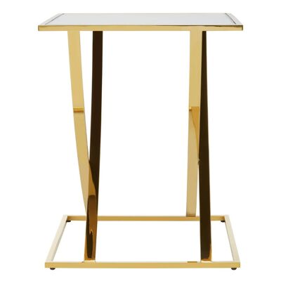 Reena Gold Finish Side Table