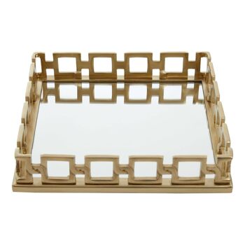 Rhoda Square Gold Mirror Tray 2