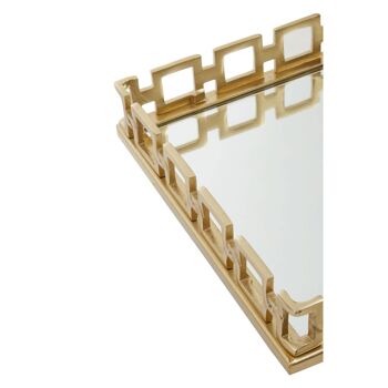 Rhoda Square Gold Mirror Tray 3