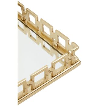 Rhoda Square Gold Mirror Tray 8