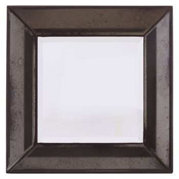 Riza Small Black Frame/ Bevelled Wall Mirror 5