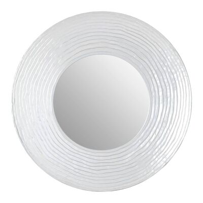 Round Wall Mirror with Silver Finish