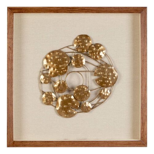 Framed Bronze Abstract Wall Art