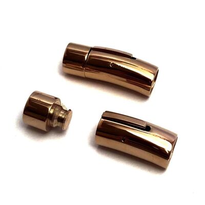 STAINLESS STEEL MAGNETIC CLASP,ROSE GOLD,MGST-06 9MM