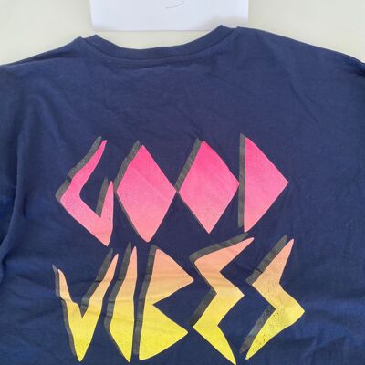 T-SHIRT GOOD VIBES BLU S