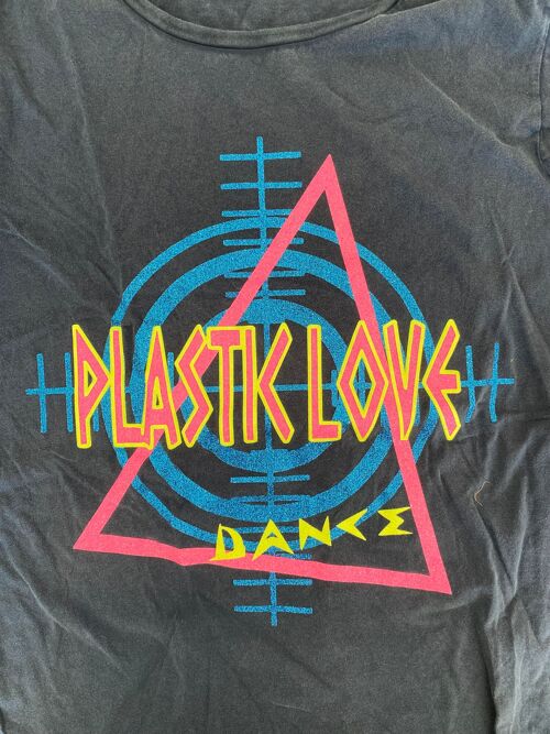 TEE SHIRT NOIR PLASTIC LOVE DANCE