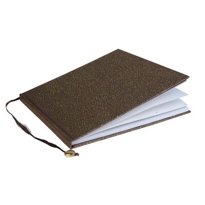 Square guest book grained cover imitation leather paper