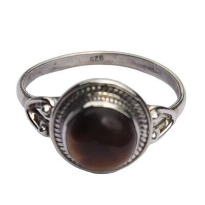 Natural Golden Tiger's Eye 925 Silver Handmade Vintage Ring