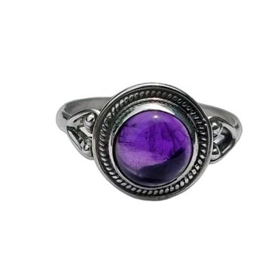 Unique Vintage Handmade 925 Sterling Silver Purple Amethyst Ring