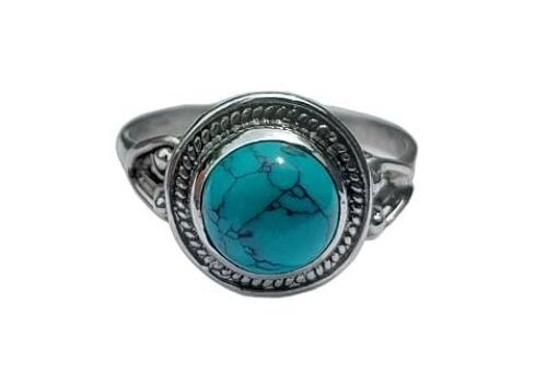 Blue Turquoise December Birthstone 925 Sterling Silver Handmade Ring