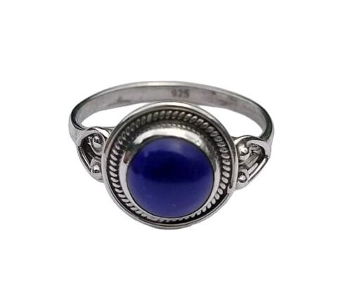 Natural Lapis Lazuli 925 Sterling Silver Handmade Ring