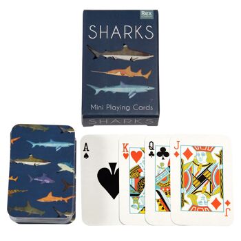 Mini cartes à jouer - Requins 1