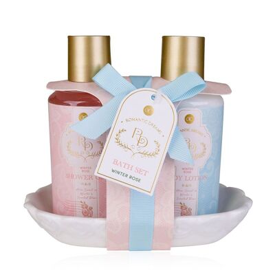 Set regalo SOGNI ROMANTICI su vassoio in ceramica