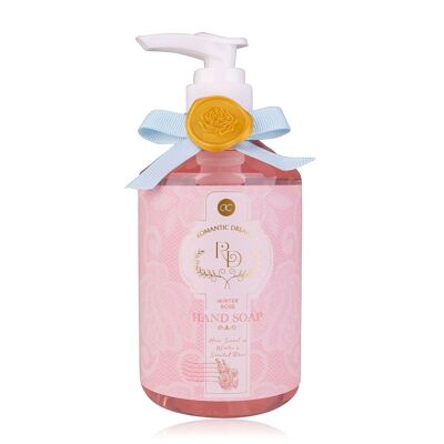 Dispenser di sapone ROMANTIC DREAMS con sapone liquido nel dispenser a pompetta