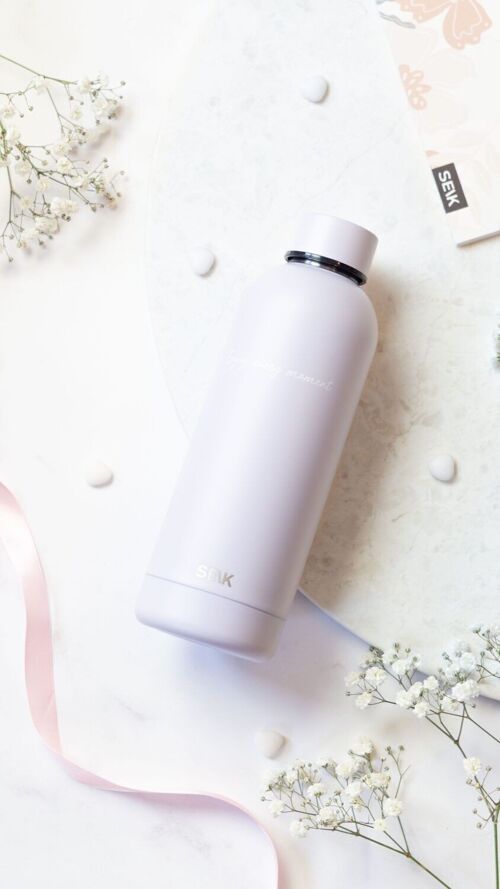 Water Bottle/Thermos - Enjoy every moment (lilac) 500ml