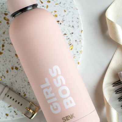 Gourde/Thermos - Girl boss (rose) 500 ml