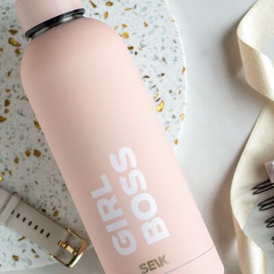 Water Bottle/Thermos - Girl boss (pink) 500 ml