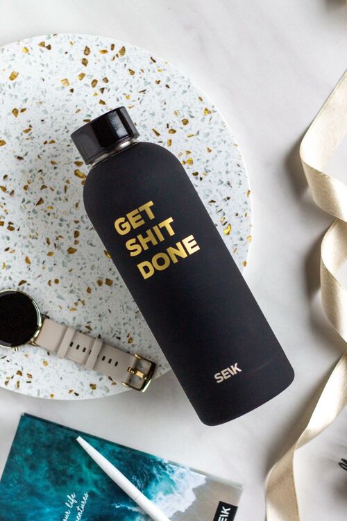 Water Bottle/Thermos - Get Shit Done (black) 500 ml