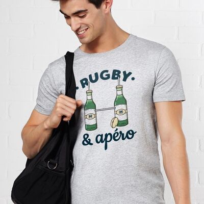 Rugby- und Aperitif-T-Shirt für Herren – Rugby