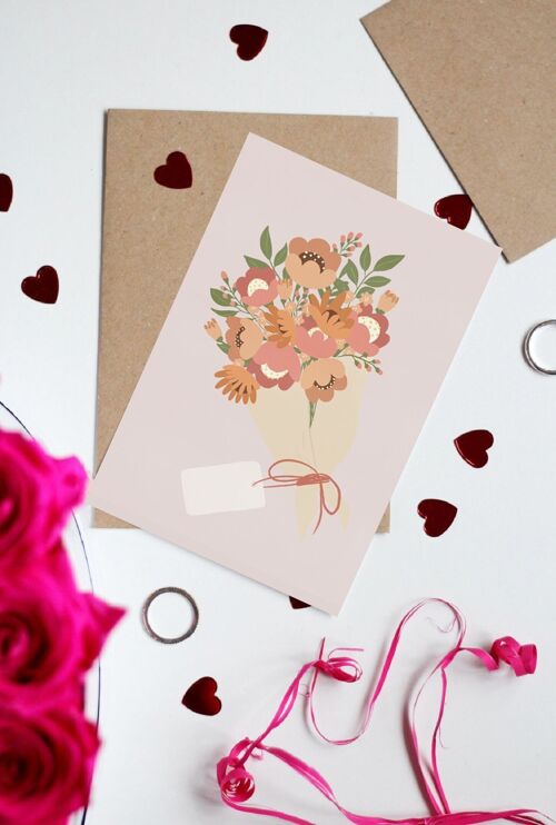 Postcard - Pink Bouquet