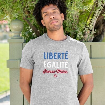 Herren-T-Shirt Freiheit, Gleichheit, großes Gedränge - Rugby
