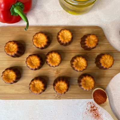 Piperada de Canelés y Pimiento de Espelette