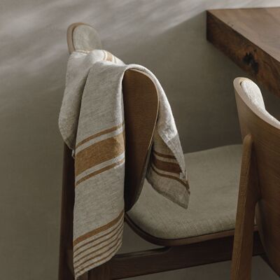 Linen Tea towel (dish towel) / Sandy stripes