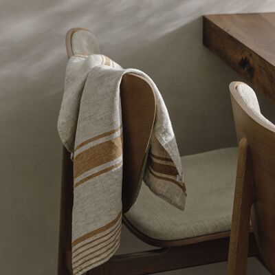 Linen Tea towel (dish towel) / Sandy stripes