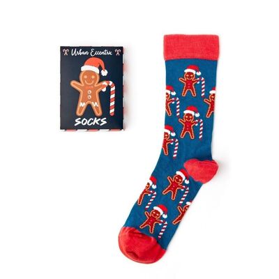 Set de regalo de calcetines de hombre de pan de jengibre unisex