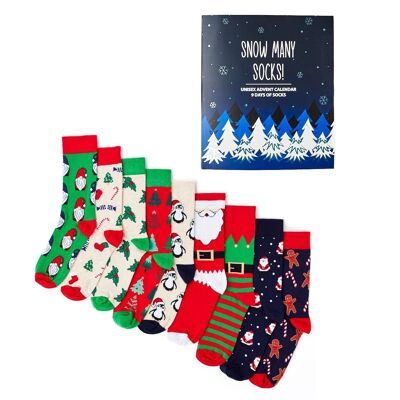 Unisex 9 Day Socks Advent Calendar Gift Set