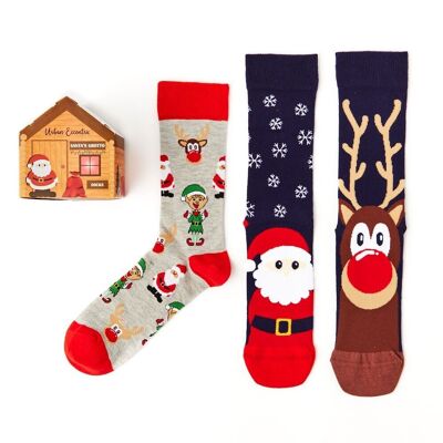 Unisex-Geschenkset „Santa's Grotto“-Socken