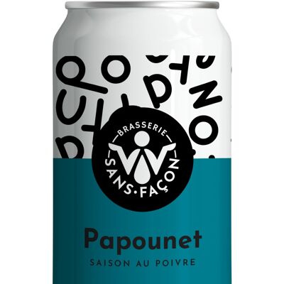 Bière Saison Au Poivre Papounet! Brasserie Sans Façon 33 cl