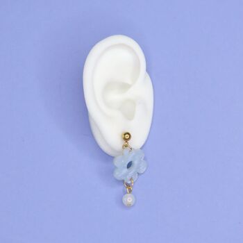 Boucles D'oreilles Tige Fleur Ciel D'Hiver 4