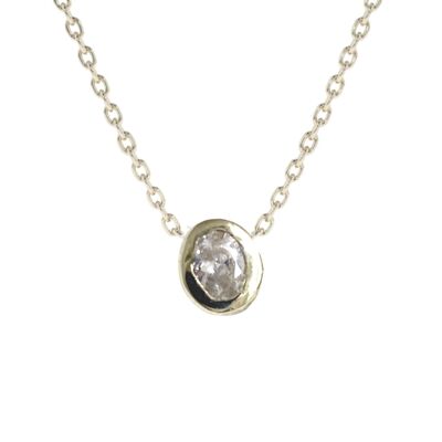 Capella Oval Diamond Silver Necklace