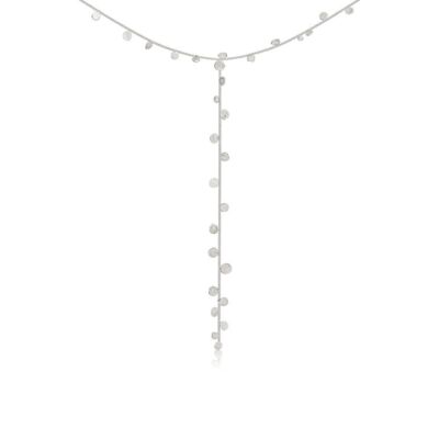 Cluster of Stars Silver Lariat Necklace