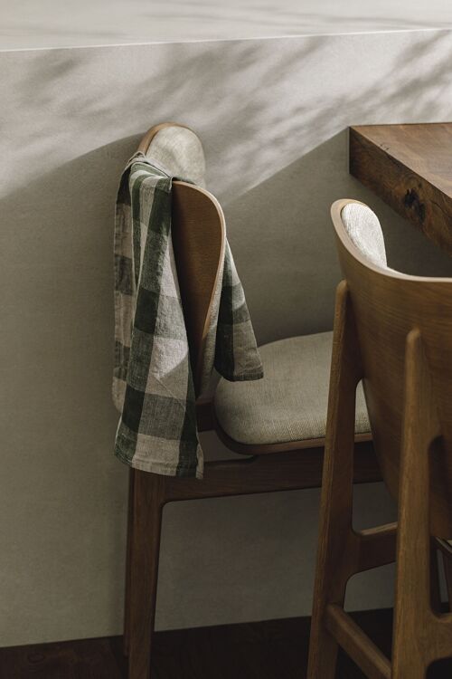 Linen Tea towel (dish towel) / Pine checked