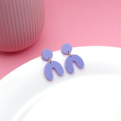 Boucles d'Oreilles Arc Arc Lilas