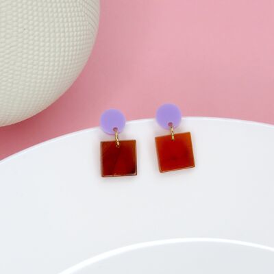 Lilac Caramel Bites Earrings