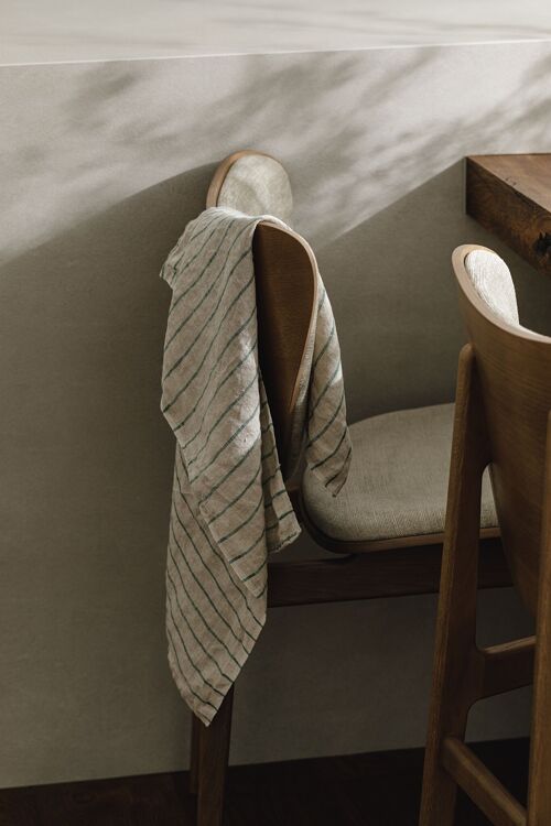 Linen Tea towel (dish towel) / Bali stripes
