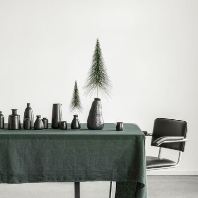 Linen Tablecloth Forest green (330x145 cm)