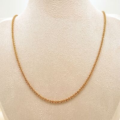 Gold wavy chain necklace