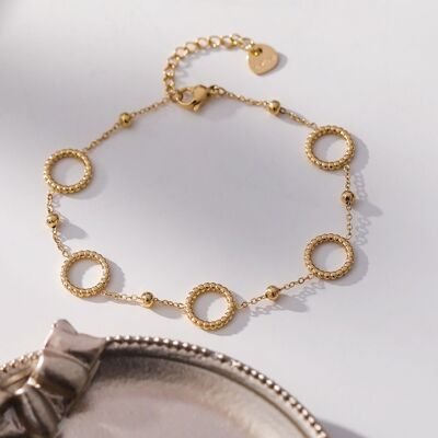 Golden multi circle bracelet