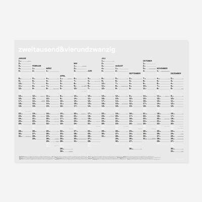 two thousand&twenty four - A1 wall calendar 2024 - white