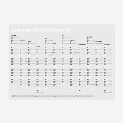 duemilaventiquattro - Calendario da parete A1 2024 - bianco