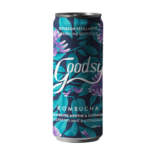 12 Dosen Himbeer-Minze-Kombucha 330 ml