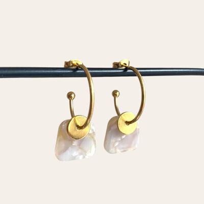 Earrings | trapezium nude