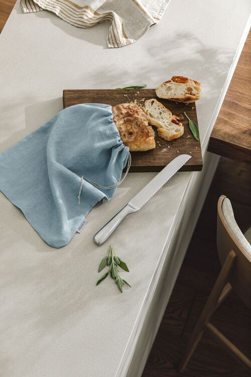 Bread keeper bag / Lake blue 20x30cm